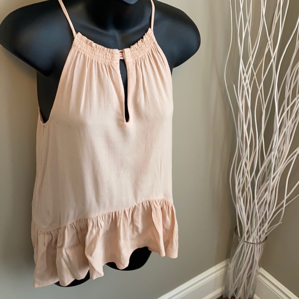 Pale soft pink a line tank